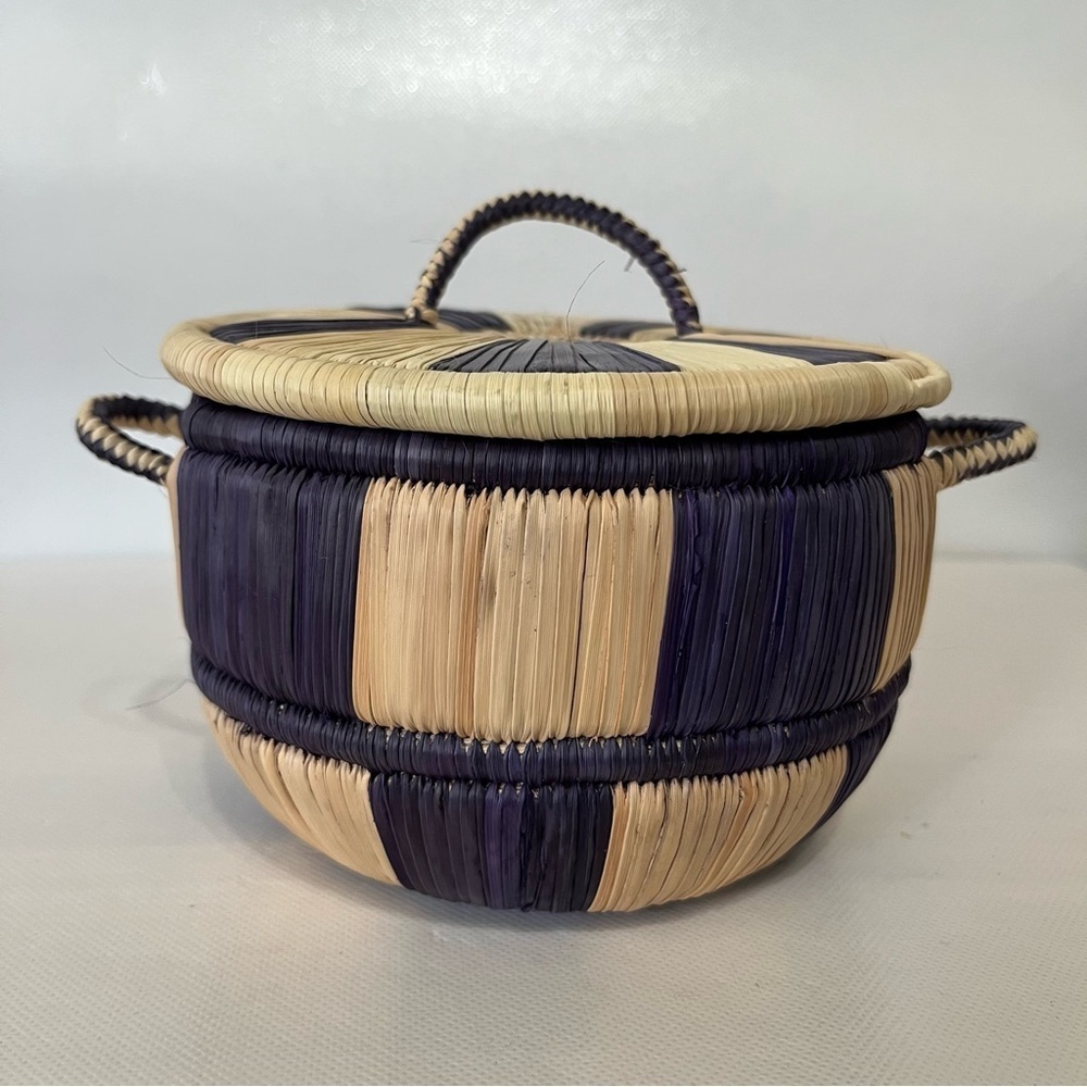 Vintage Hand Woven Tribal Basket